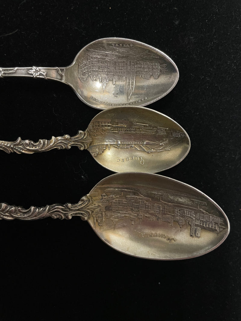 Group of 3 Sterling Silver Collectable Sourvenir Spoons, CA - $1K APR w/ CoA! APR57