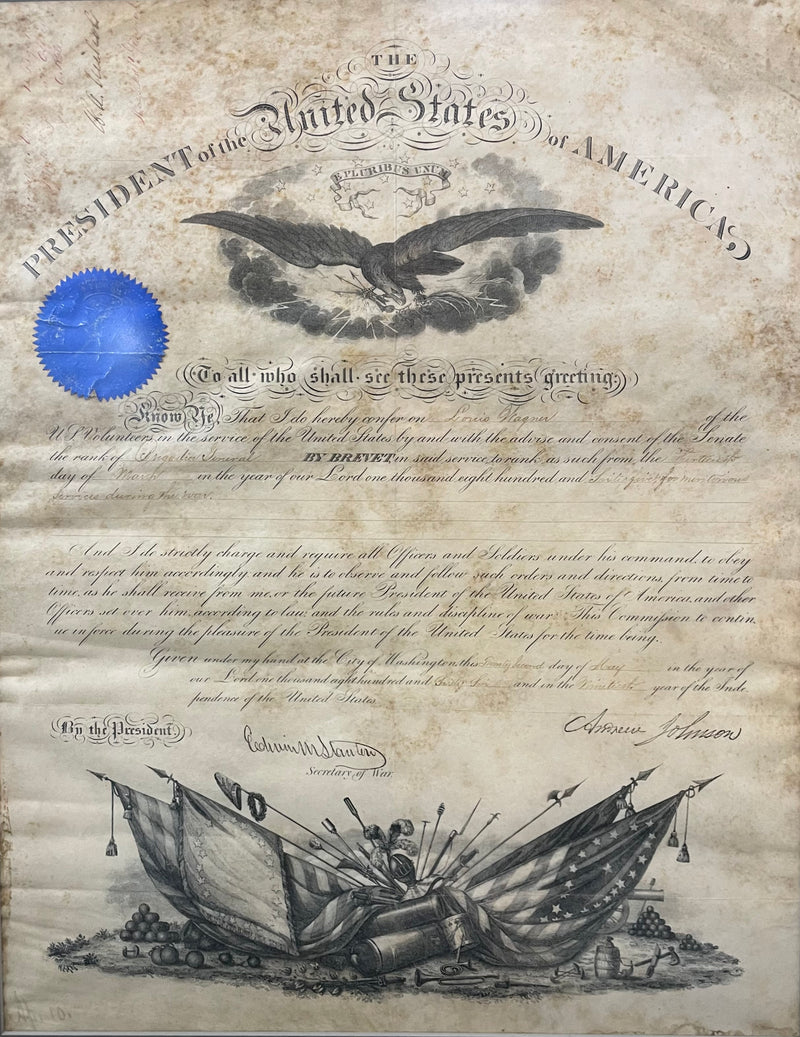Andrew Johnson Commission Signed as President, for Thomas H.  - $15K APR w/ CoA! APR57