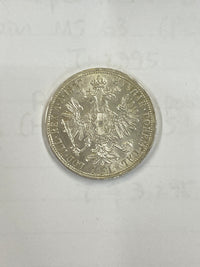 1877 Austria Silver Emperor Franz Joseph I Florin Vintage - $6K APR w/ COA APR57