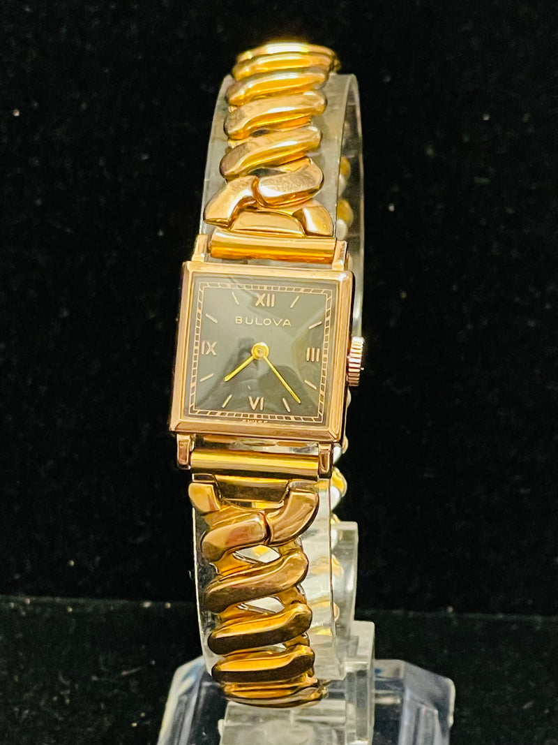 BULOVA 1950'S VINTAGE BEAUTIFUL LADIES SOLID YELLOW GOLD WATCH - $6K APR w/ COA!