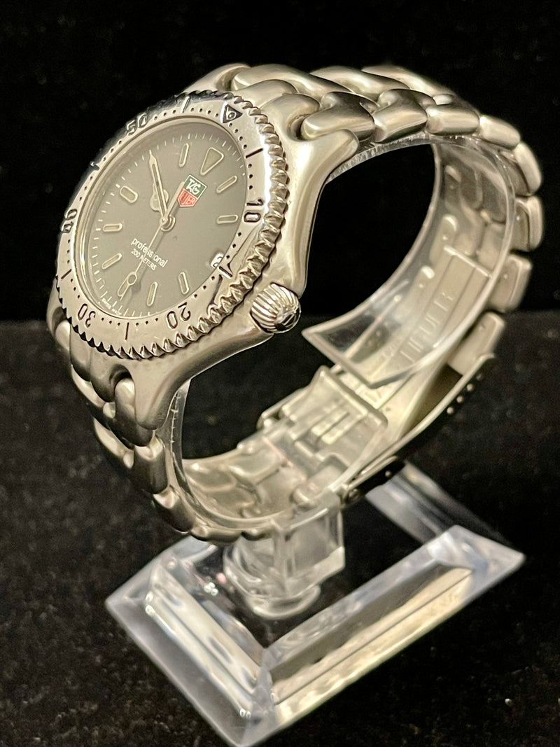 TAG HEUER SEL PROFESSIONAL Men's Wristwatch w/ Diving Bezel & Aged Platinum-Style Dial - $3K APR Value w/ CoA! APR 57