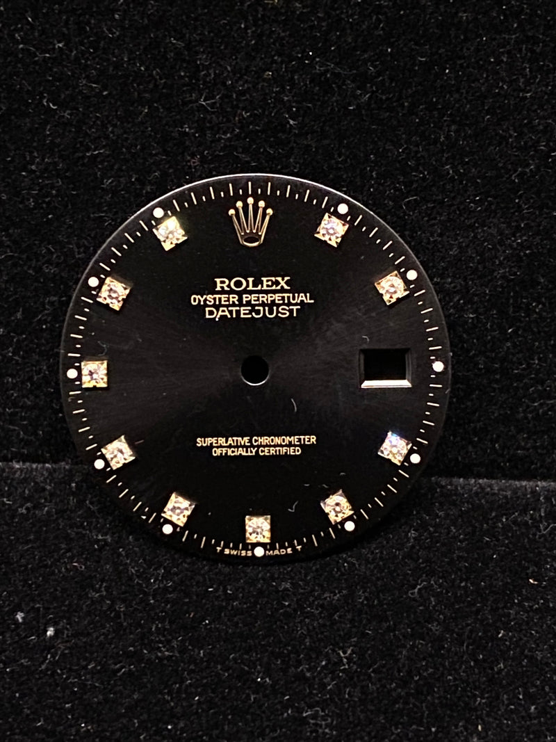 Original Rolex Beautiful Black Lacquer Dial with Bright Diamonds $6K APR w/ CoA! APR57