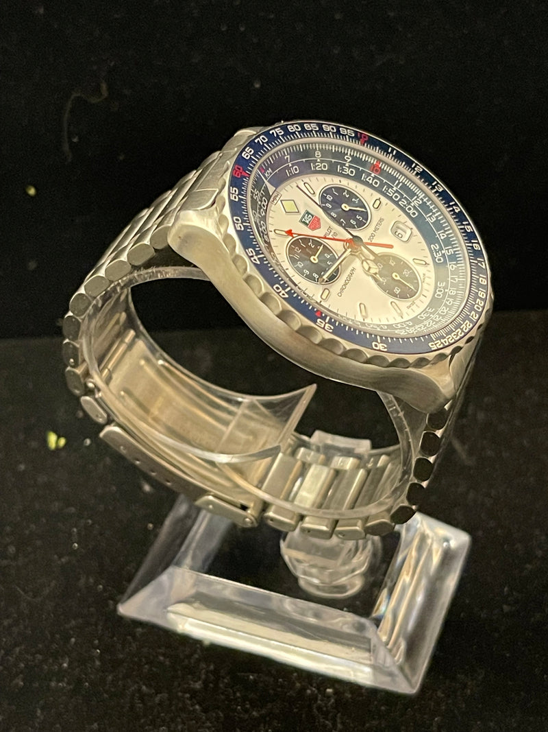 Tag Heuer Pilot Jumbo Chronograph SS Quartz Men's Wrist Watch - $10K APR w/ COA! APR57