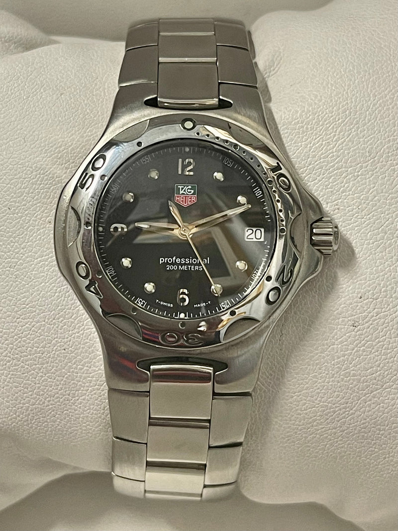 Tag Heuer Professional Sport Rare Blue Dial SS Men's Wrist Watch - $6K APR w/COA APR 57