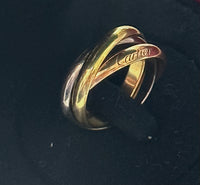 TRINITY CARTIER  18K WHITE, YELLOW AND WHITE GOLD RING - $25 K APPRAISAL VALUE! APR 57