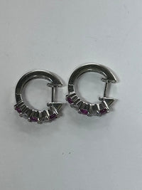 Elegant Ladies Ruby & Diamond White Gold Earrings Pair - $10K APR w/ CoA!!!!!!!! APR57