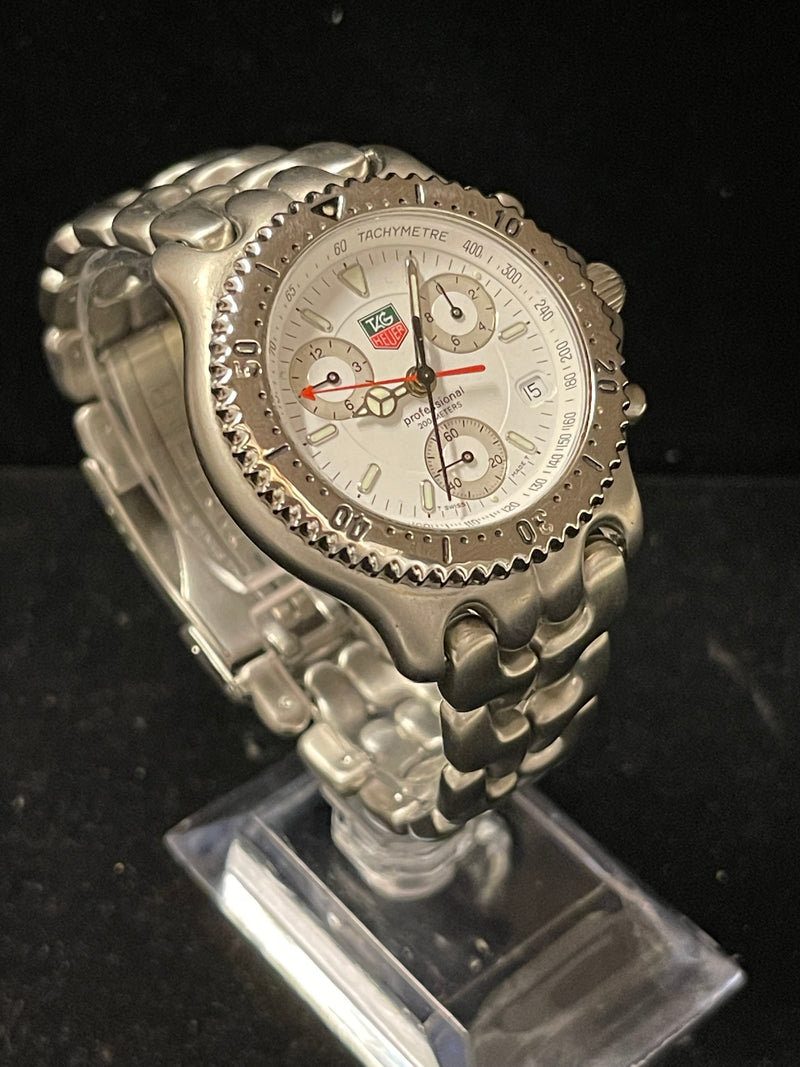 TAG HEUER Professional Chronograph Date Feature SS Men's Watch- $10K APR w/ COA! APR 57