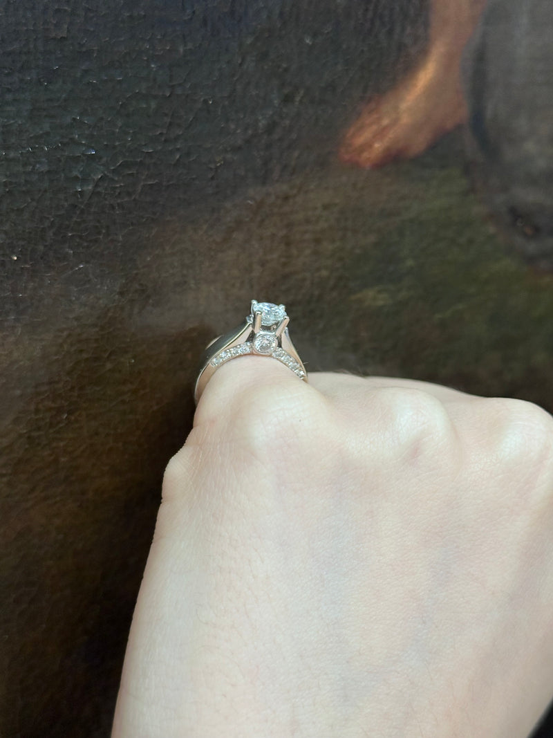 Beautiful Designer Ladies Diamond White Gold Engagement Ring- $15K  APR w/ CoA!! APR57