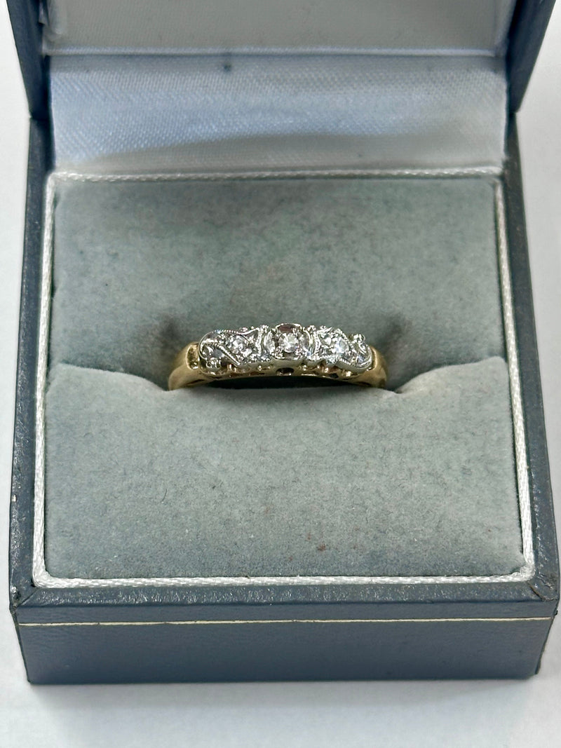 Antique Ladies Ring Diamonds Platinum & Yellow Gold Setting - $6K  APR w/ CoA!!! APR57
