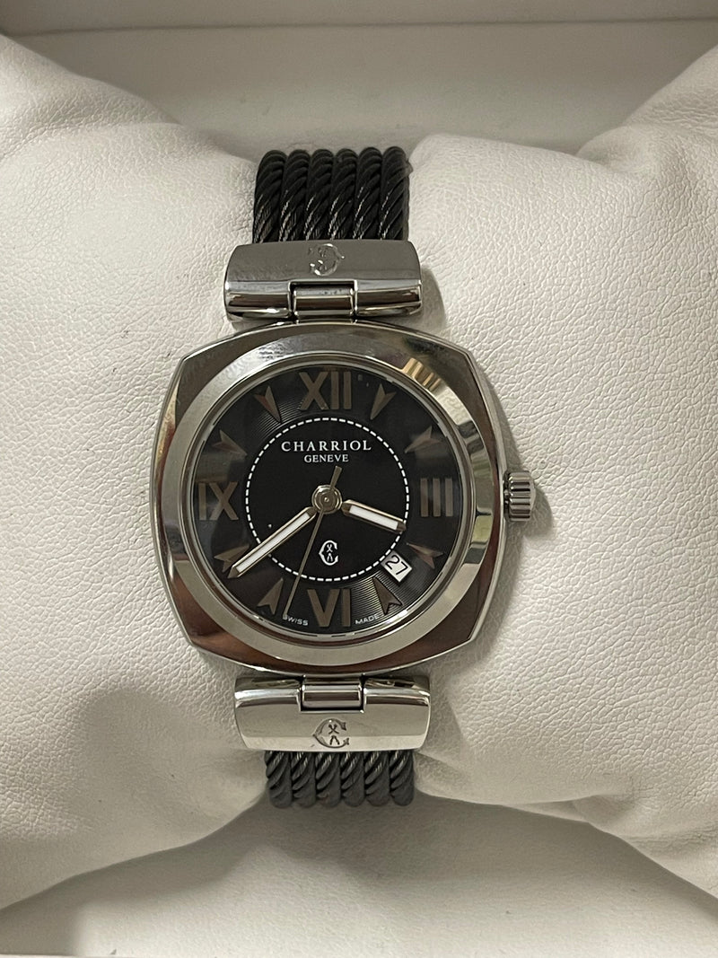 PHILIPPE CHARRIOL Stainless Steel Rare Bracelet and Dial Watch, Ref. #ALEXL - $6K VALUE APR 57
