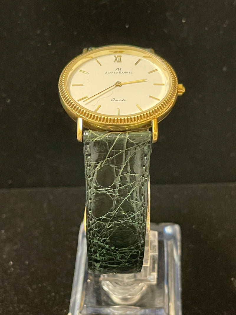 Alfred Hammel Solid Yellow Gold Beautiful Men's Wrist Watch  - $15K APR w/ COA!! APR 57