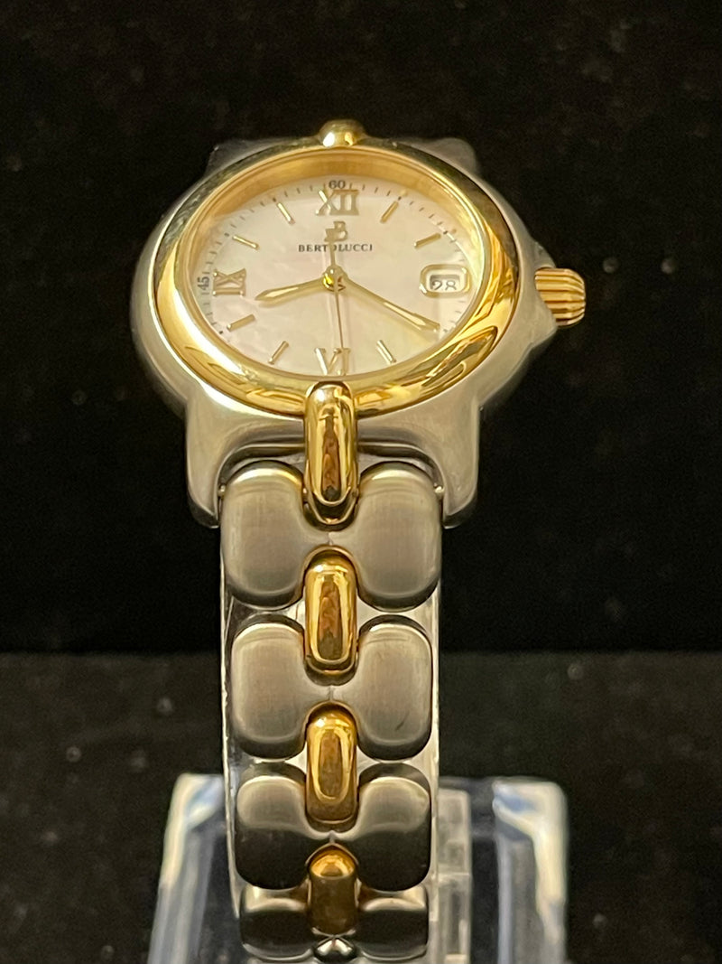 Bertolucci Rare SS & Solid YG Mother of Pearl Dial Ladies Watch - $10K APR w/COA APR 57
