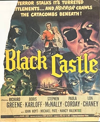 THE BLACK CASTLE 1952 DRIVE IN MOVIE ORIGINAL PRINT MOVIE POSTER - $1K APR w CoA APR57