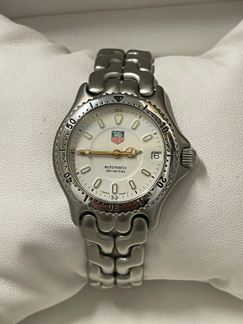 Tag Heuer Automatic SS White Dial Date Feature Men's Watch - $6.5K APR w/ COA!!! APR 57