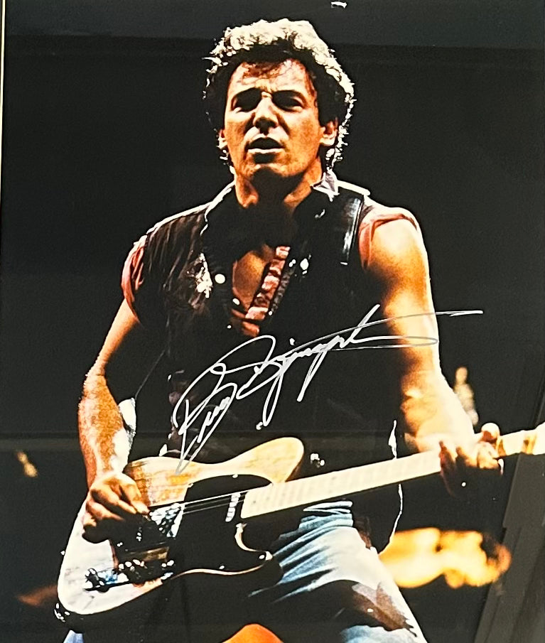 BRUCE SPRINGSTEEN SIGNED PERFORMING MATTED AND FRAMED PHOTO - $6K APR w CoA!! APR57