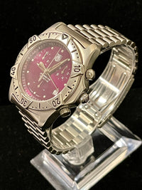 Tag Heuer Professional Rare Maroon Purple DIal SS Men's Watch - $10K APR w/ COA! APR 57