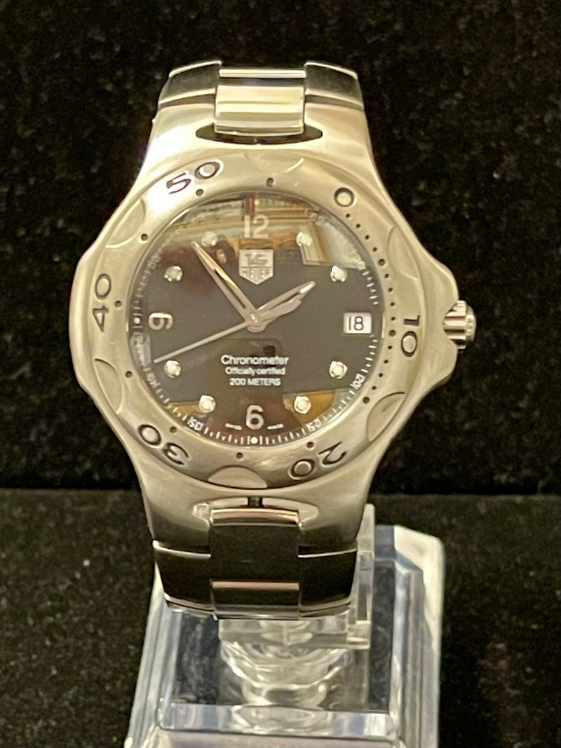 Tag Heuer Chronometer Sports Rare Black Dial SS Men's Wrist Watch- $7K APR w/COA APR 57
