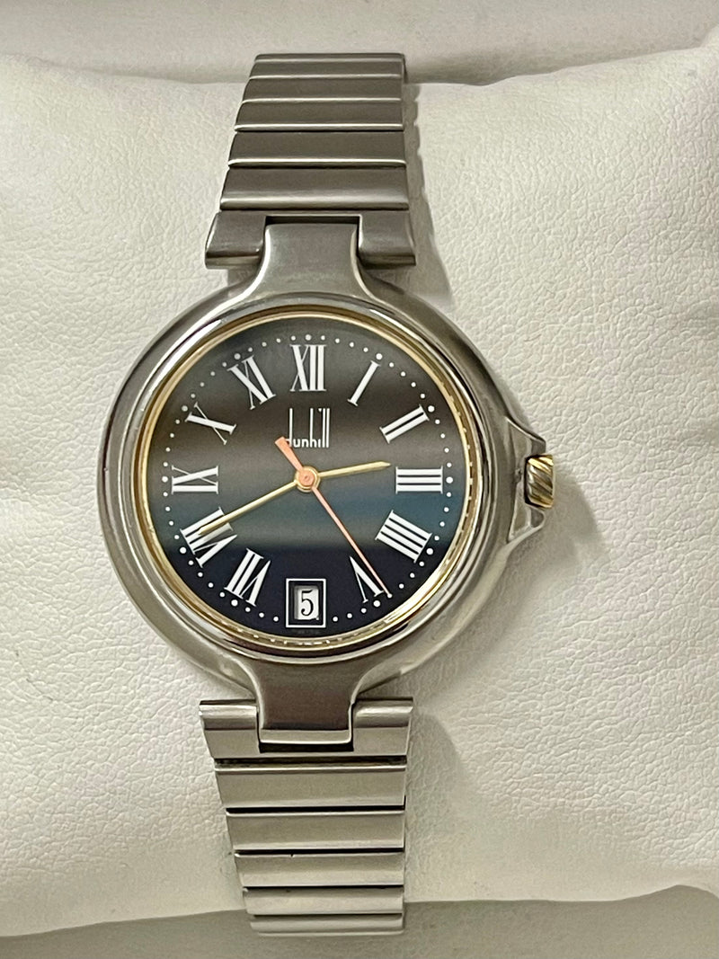 Dunhill Mid-Size SS & 18K YG Date Feature Unisex Wrist Watch - $10K APR w/ COA!! APR 57