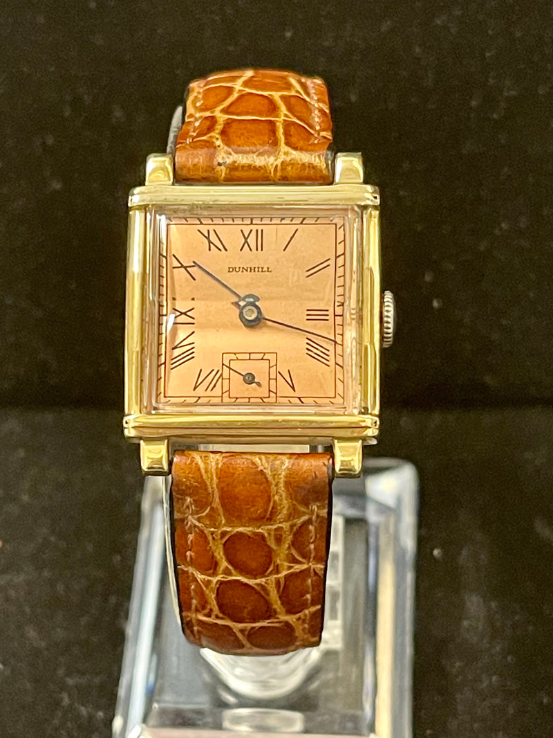 Dunhill Unique Crystal & Rare DIal Solid YG Men's Wrist Watch - $16K APR w/ COA! APR 57