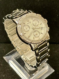 Bulova Beautiful Chrono White MOP SS & Diamonds Ladies Wrist Watch-$2K APR w/COA APR 57