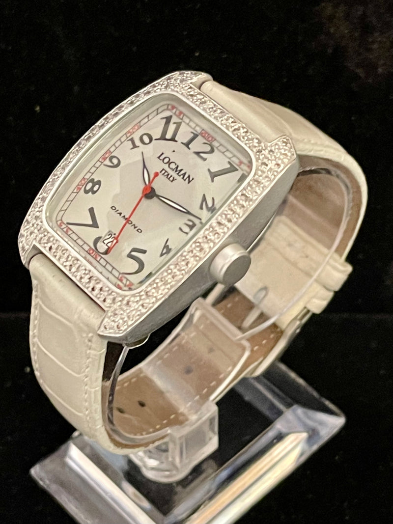 Locman Italy MOP Style Dial Aluminium & Diamonds Men's Wristwatch- $7K APR w/COA APR 57