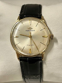 Movado 1960s Style Stylish Solid Yellow Gold Men's Wrist Watch - $10K APR w/ COA APR 57