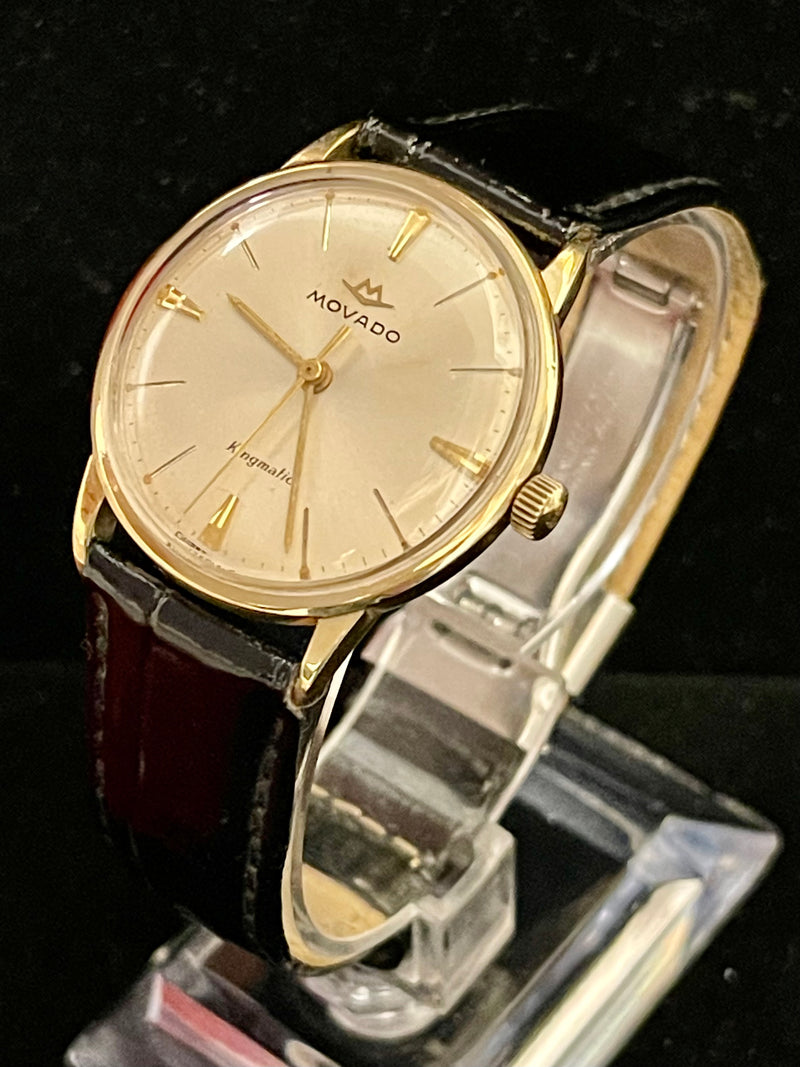 Movado 1960s Style Stylish Solid Yellow Gold Men's Wrist Watch - $10K APR w/ COA APR 57