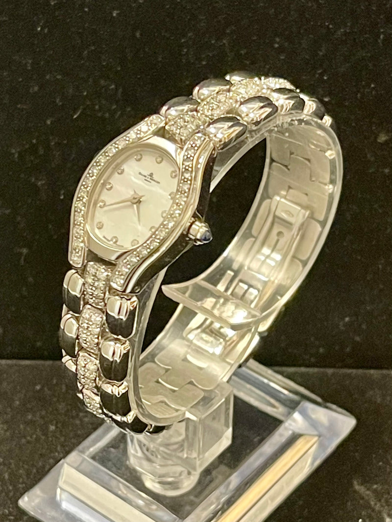 Baume & Mercier Beautiful MOP 18K WG Diam Ladies Wrist Watch - $60K APR w/ COA!! APR 57