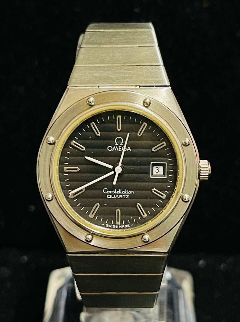 OMEGA CONSTELLATION Quartz-Powered Watch w/ Black Dial - $6.5K APR Value w/ CoA! APR 57