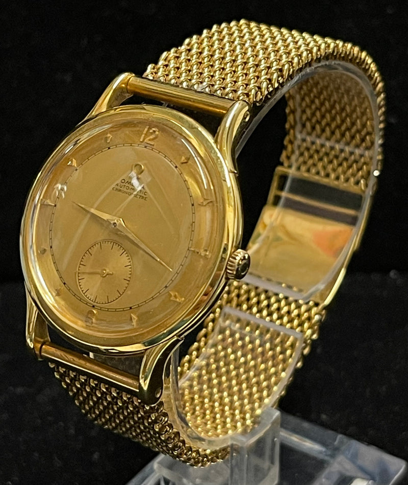 OMEGA 18K Yellow Gold Chronometer Vintage Watch - $30K APR Value w/ CoA! APR 57