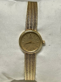 Omega Beautiful Designer Solid YG Dial & Bracelet Ladies Watch - $13K APR w/ COA APR57