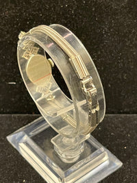 Bulova Designer Oval shaped Solid WG Ladies Watch w/ Diamonds - $20K APR w/ COA!