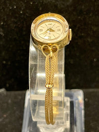 Elgin Very Unique & Rare Round Dial Solid YG Ladies Wrist Watch - $10K APR w/COA