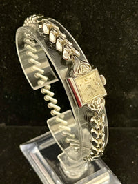 Longines Vintage Beautiful Tank Solid WG Ladies Wrist Watch w/Diam-$7K APR w/COA