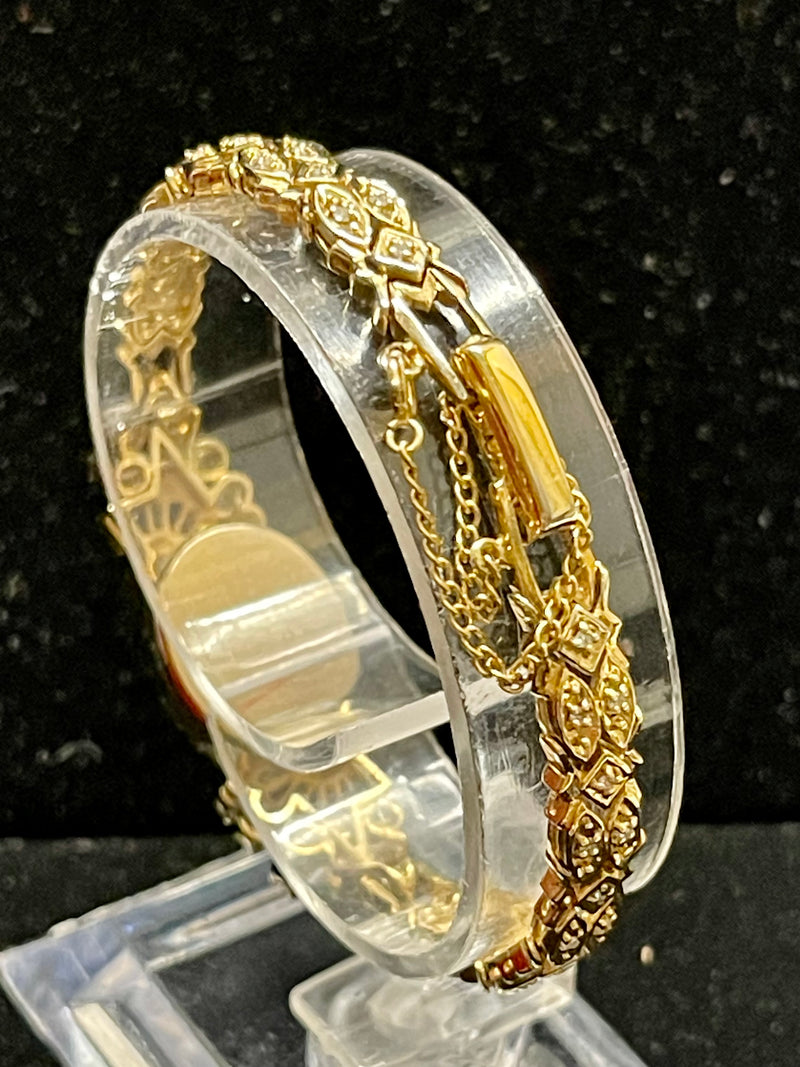 Hamilton Antique Designer Solid YG & Diam Ladies Wrist Watch - $30K APR w/ COA!!