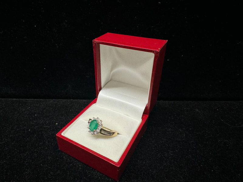 Designer Emerald and Diamond Ring in Solid Yellow/White Gold  - $10k APR w/ CoA! APR57