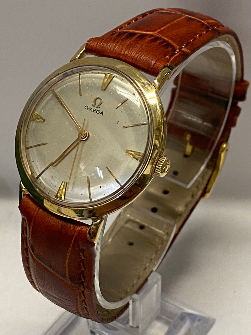 OMEGA Beautiful Solid Gold Unique Vintage C.1950's Men's Watch - $8K APR w/ COA! APR 57