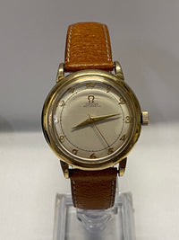 OMEGA Unique Gold Vintage w/Engraved Back Beautiful Men's Watch - $7K APR w/COA! APR57
