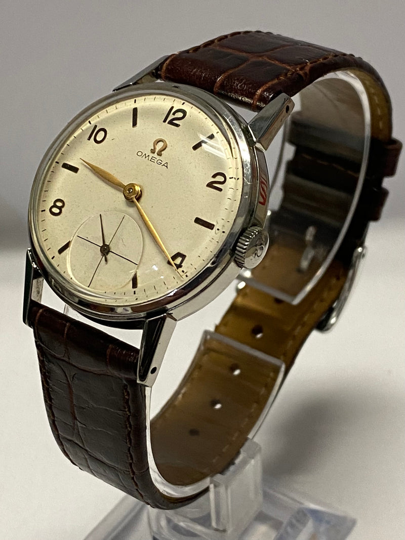 OMEGA Beautiful Vintage C. 1940's Stainless Steel Men's Watch - $8K  APR w/ COA! APR 57