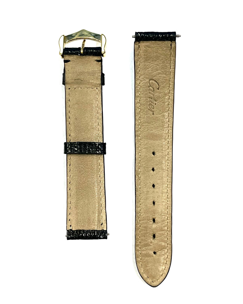 Cartier New Black Lizard Watch Strap -$850 APR w/ CoA! APR 57