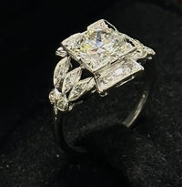ANTIQUE DESIGN  2.07 CARAT DIAMONDS PLATINUM RING  - $100K APPRAISAL VALUE! APR 57