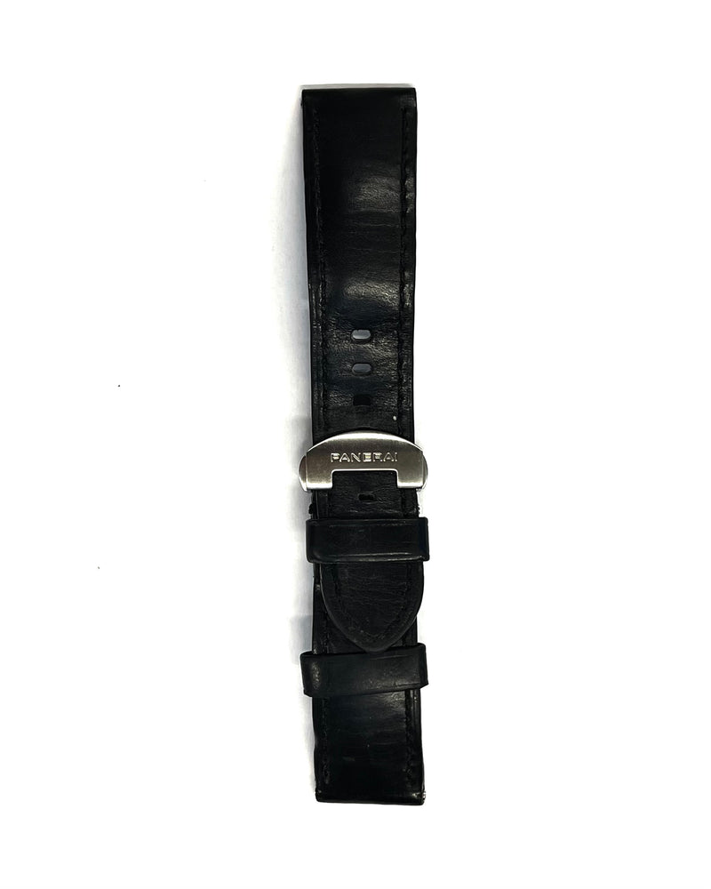 OFFICINE PANERAI Used Black Padded Leather Watch Strap -$800 APR w/ CoA! APR 57