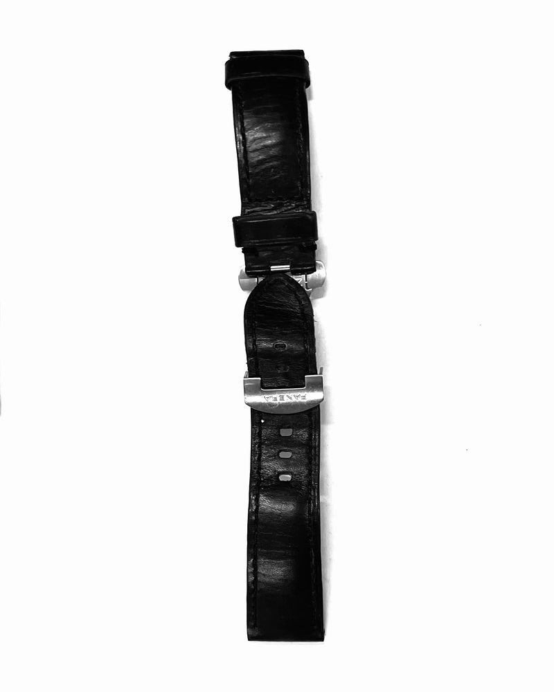 OFFICINE PANERAI Used Black Padded Leather Watch Strap -$800 APR w/ CoA! APR 57