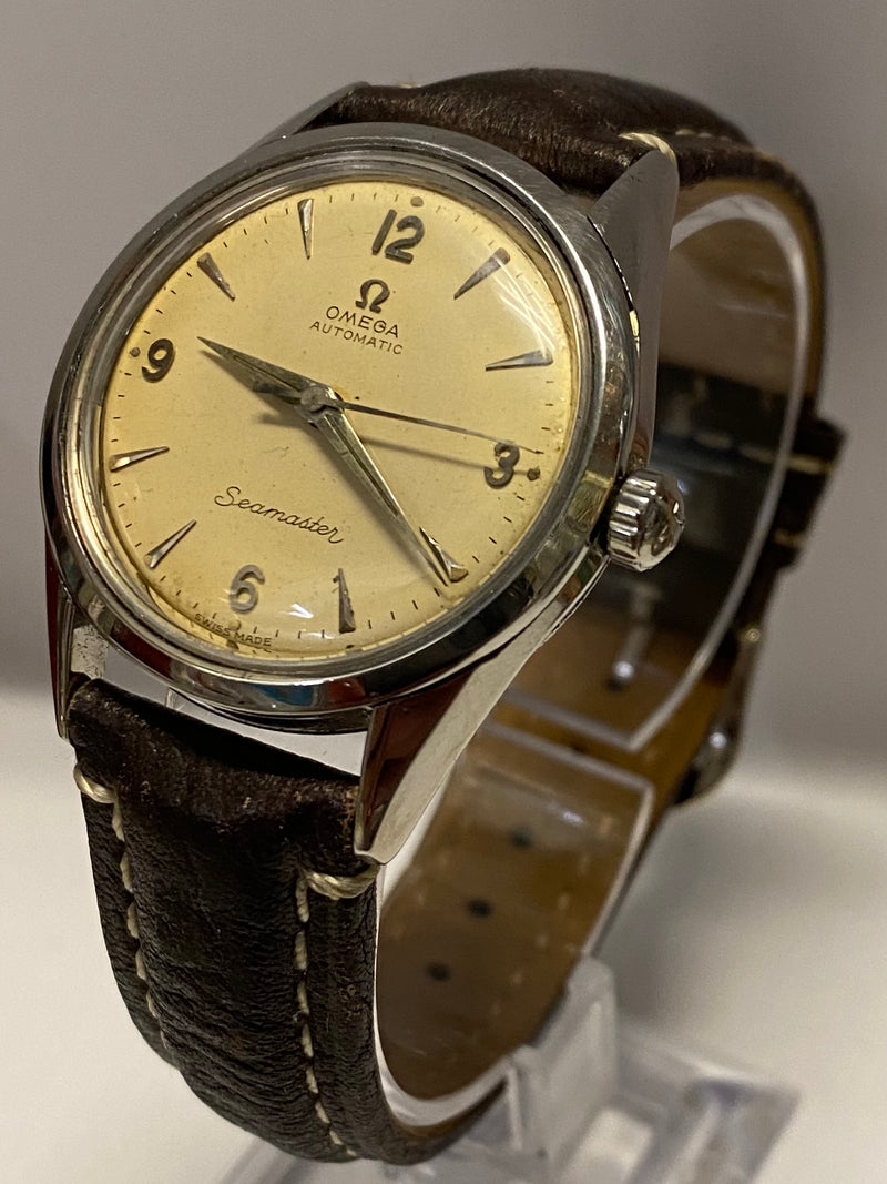 OMEGA Seamaster Steel Vintage C. 1945's Very Rare Men's Watch - $7K APR w/ COA!! APR 57