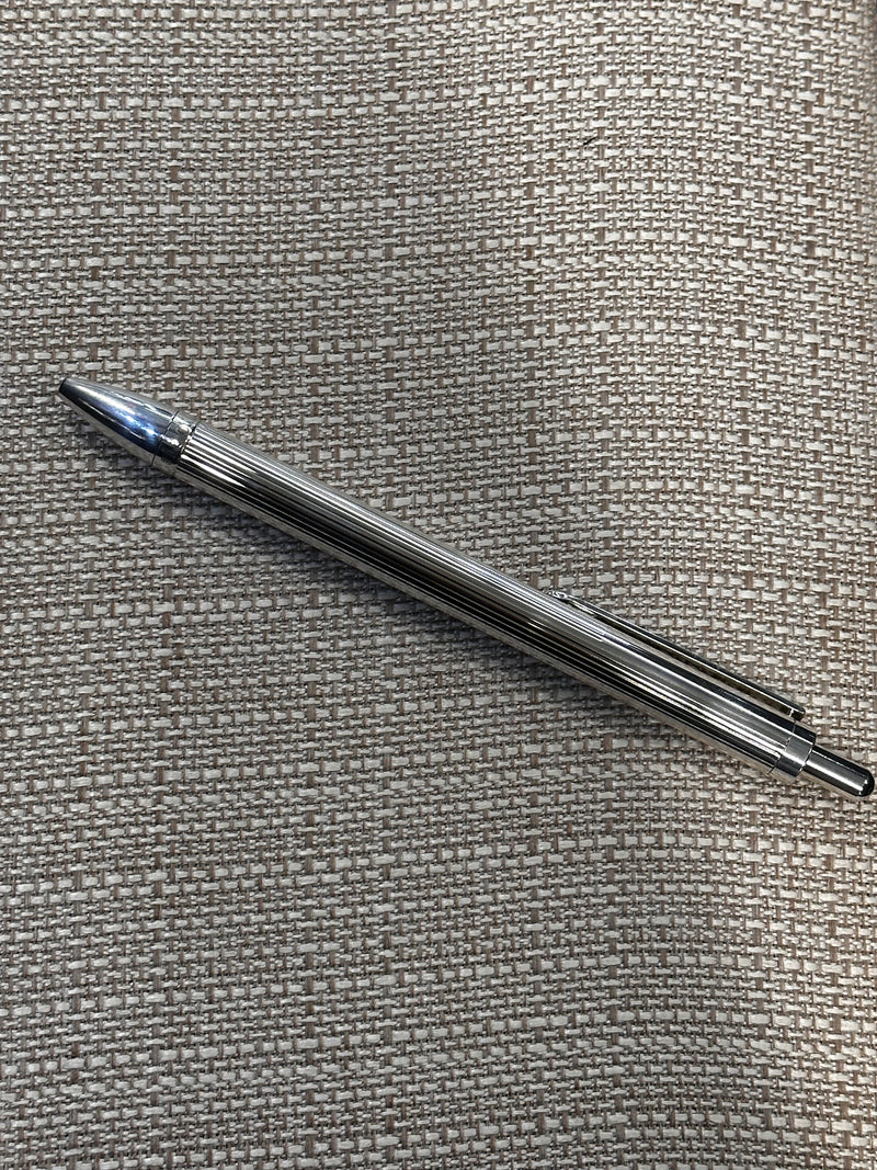 Unoargento Original Sterling Silver Lined Push-Down Ballpoint Pen -$1K APR w CoA APR 57