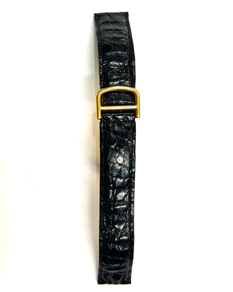 Cartier Black Padded Crocodile Watch Strap - $800 APR w/ CoA! APR 57