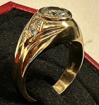 ANTIQUE DESIGN   2.17 CT DIAMOND SOLID YELLOW GOLD MAN RING - $50 APR w/ CoA!!! APR 57
