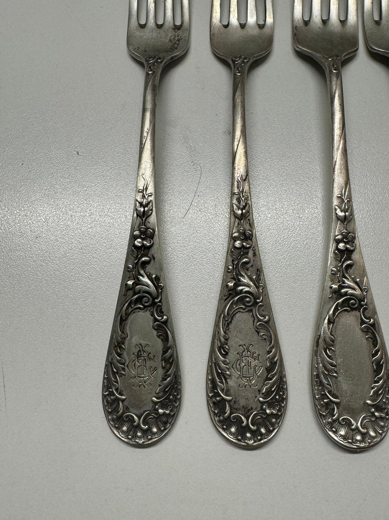 Exquisite German Antique Silver Set: Engraved Elegance w/Hallmark- $6K APR w/CoA APR57
