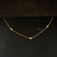 Antique Solid White/Yellow Gold Diamond Station Necklace -  $15k APR w/  CoA!!!! APR57