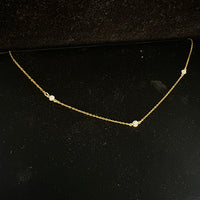 Antique Solid White/Yellow Gold Diamond Station Necklace -  $15k APR w/  CoA!!!! APR57